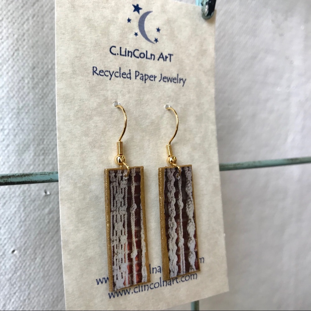 Recycled Paper Earrings ♻️